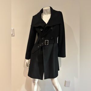 Wool black trench coat by Guess